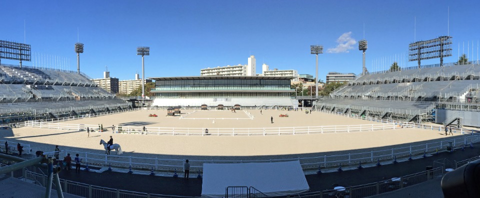 東京1964大会から東京2020大会へーーレガシーをいかし、リニューアルされた馬事公苑（東京・世田谷区）。「競技しやすい」と選手にも好評