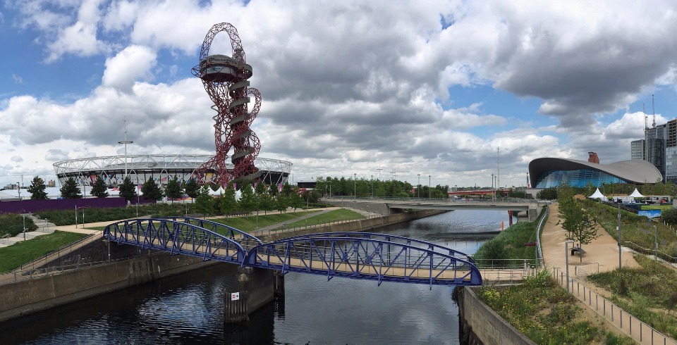 ロンドン市東部のストラトフォードに広がる、「クイーン・エリザベス・オリンピック・パーク」。５年前の熱狂が、いつまでも。
